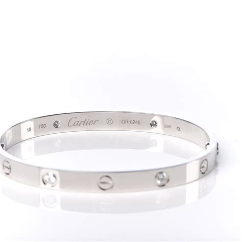 cartier love bracelet price white gold|thin diamond bracelet white gold.